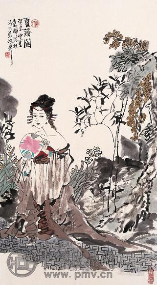 袁辉 夏荫图 镜心