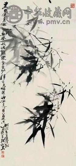 韩敏 竹 镜心 墨色纸本