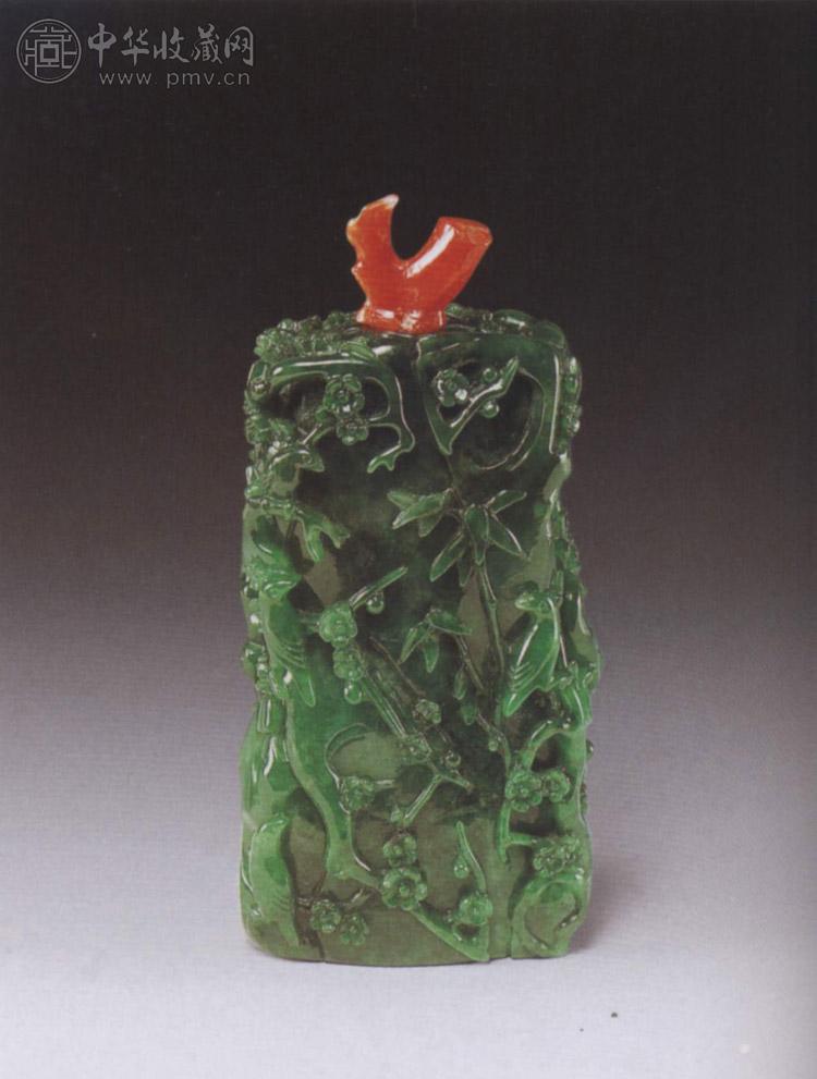 清 翠喜鹊登梅鼻烟壶