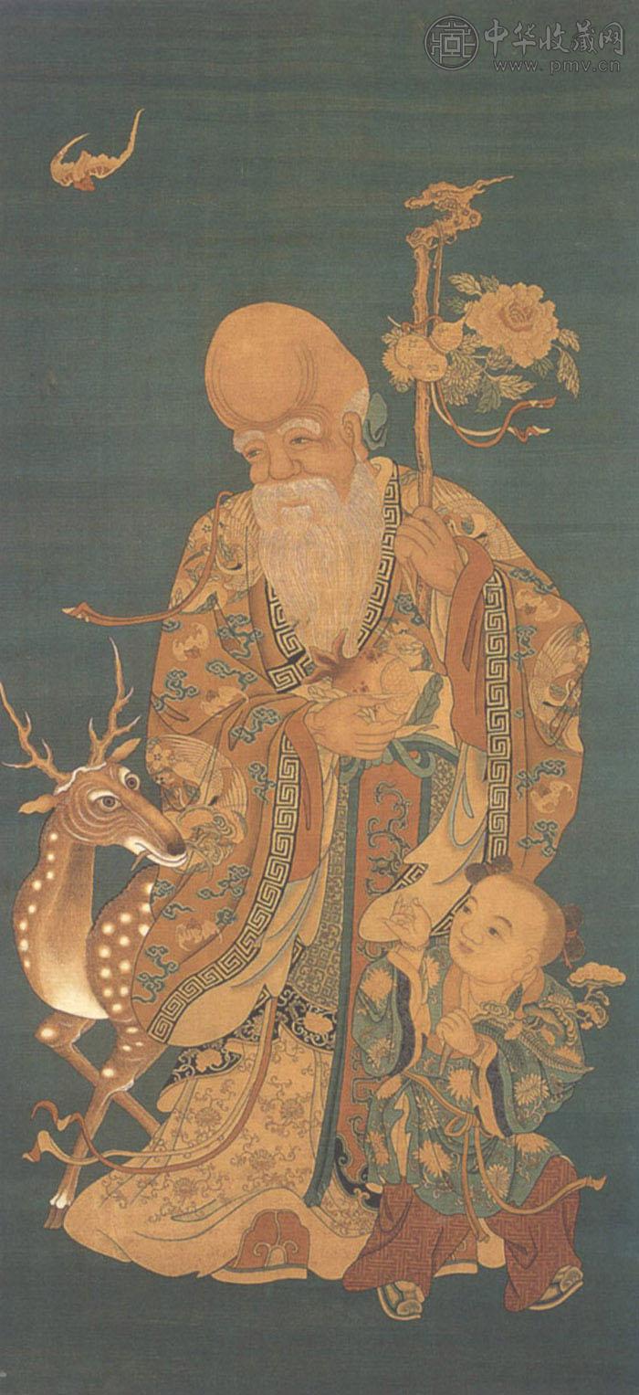 清初 缂丝福禄寿