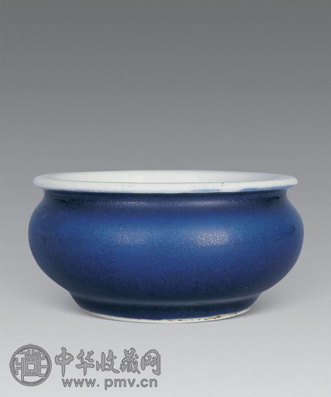 清雍正 祭蓝釉小炉