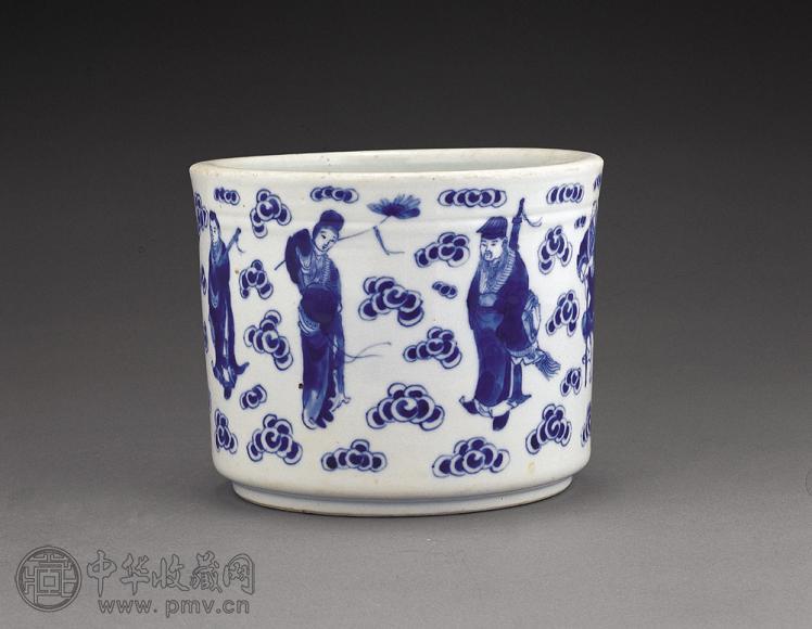 清光绪 青花八仙人物图香炉