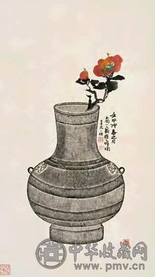 程十发 壬午(2002)年作 博古图 镜心 设色纸本