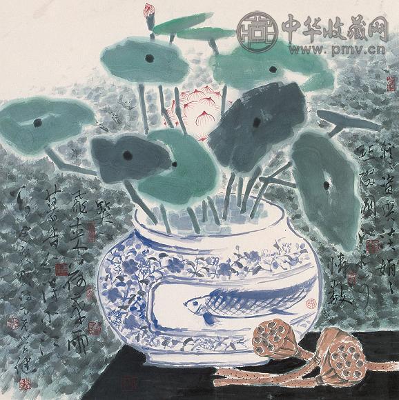 柳学健 花瓶 镜心 纸本