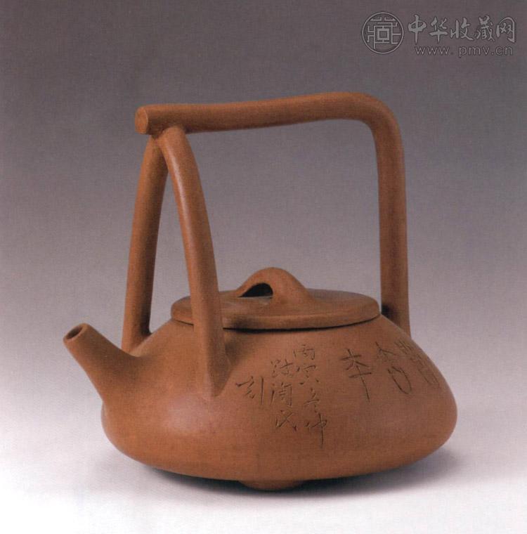 清 紫砂提梁壶