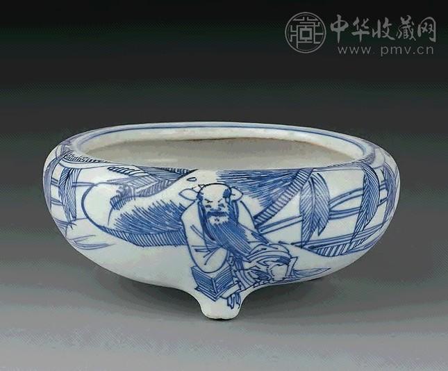 明万历 青花三足香炉