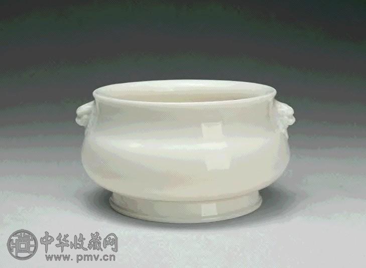 清 德化窑双兽耳香炉