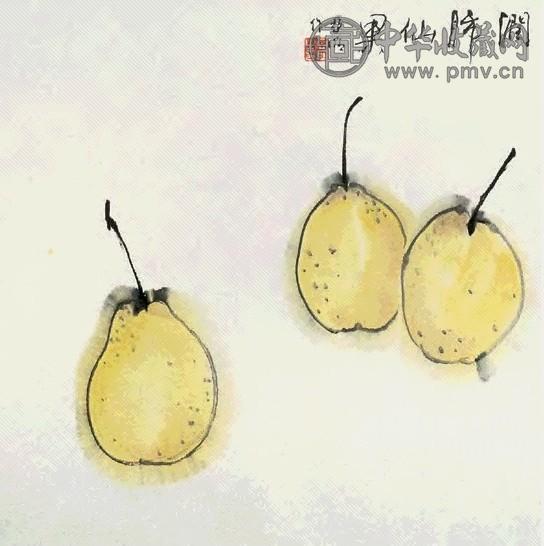 亚明 润肺仙果 镜心 设色