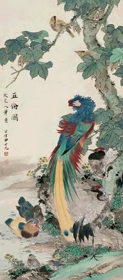 田世光 花鸟 镜心 设色纸本