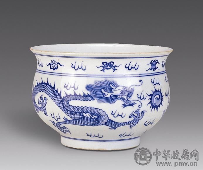 清 青花龙纹香炉