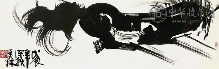 当代 韩美林 马 镜心
