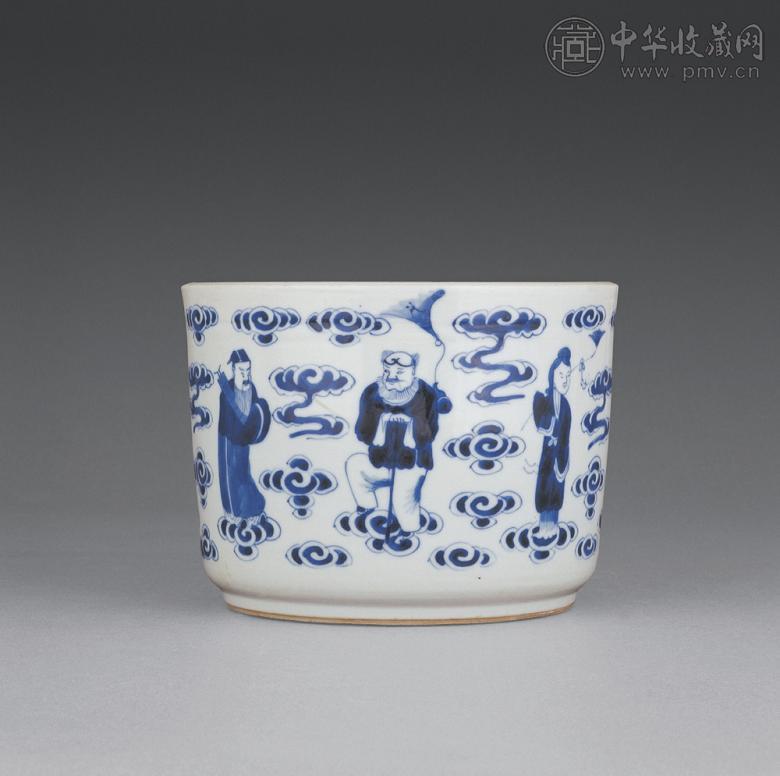 清光绪 青花八仙人物图香炉