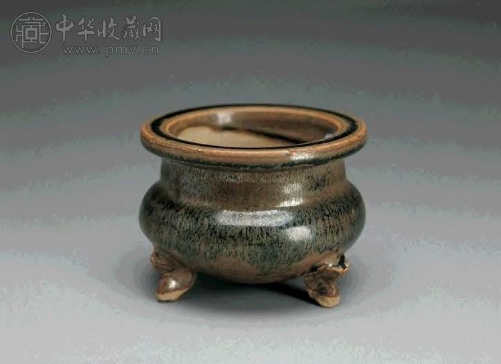 宋 黑釉三足香炉