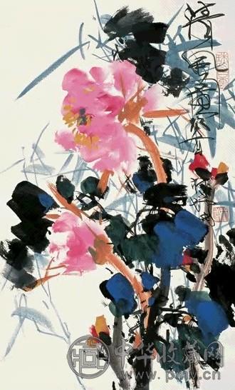 林墉 1993年作 清风图 立轴 设色纸本