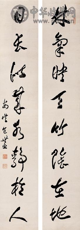 包世臣 书法对联 立轴 水墨纸本