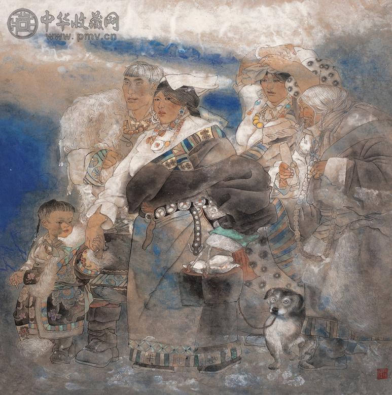 于理 骄阳 镜心 设色绢本