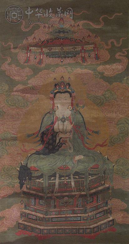 观音 立轴 设色绢本