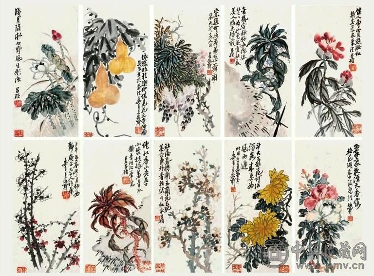 吴昌硕花卉作品欣赏_艺术品鉴赏_【兴艺堂】