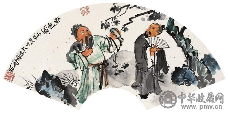 范国华 扇面 镜心 设色纸本