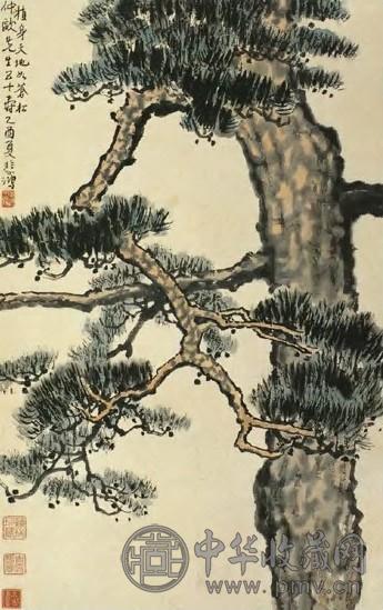 徐悲鸿 现代 苍松 轴