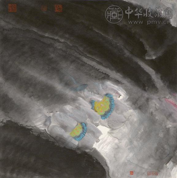 李魁正 荷花图 立轴 纸本