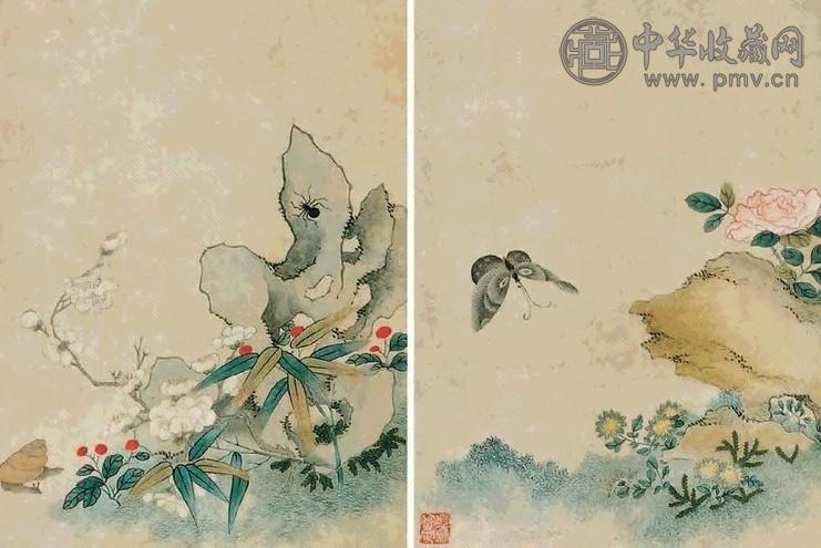 花虫 册页 设色纸本