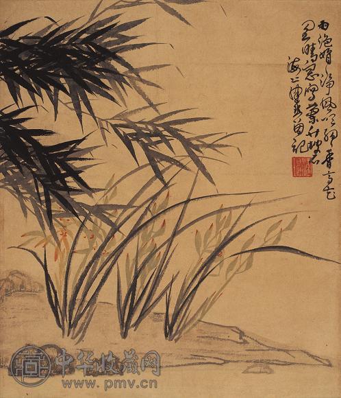 陈佩秋 兰竹 立轴 设色纸本