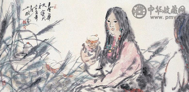 吴山明 2004年作 春华秋实 镜心 设色纸本