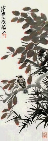 陈佩秋 花鸟 轴 设色纸本