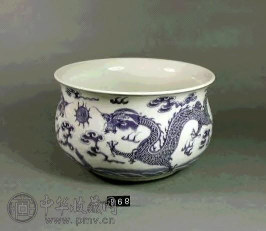 清康熙 青花龙纹炉