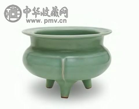 清 仿龙泉窑釉三足炉