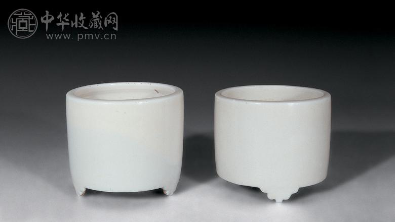 明 德化筒形炉(1对)