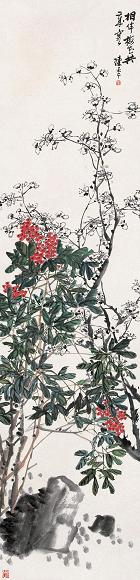 陈半丁 花卉 立轴 纸本