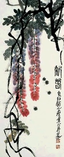 齐秉正 新春 立轴 设色纸本