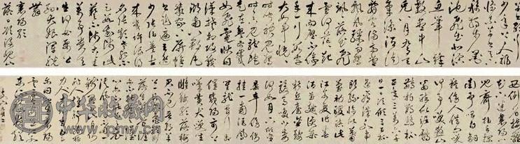 祝允明 草书歌行并襄阳歌 手卷 水墨纸本