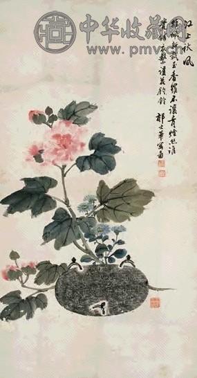 赵文华 江上秋风 立轴 设色纸本