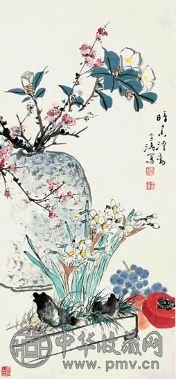 近现代 王雪涛 暗香浮动 镜心