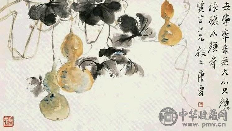 唐云 依样 立轴 设色纸本