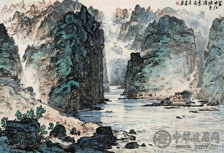 宗其香 山水 镜心 设色纸本