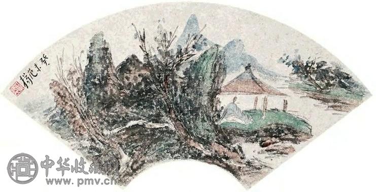 范扬 2003年作 闲庭看山图 镜心 设色纸本