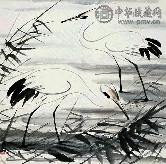 近现代 林风眠 水鸟 镜心