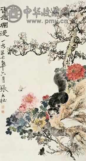 近现代 张大壮 春光烂漫 轴