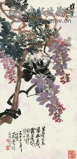 曹简楼 珠光 立轴 设色纸本