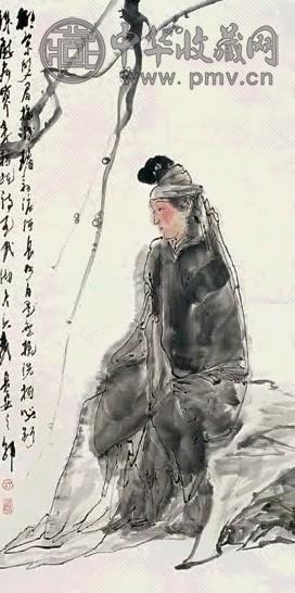 王子武 仕女 立轴 设色纸本