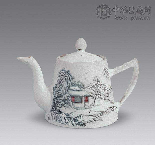 民国 何许人雪景茶壶