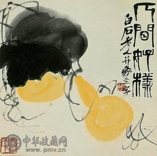 齐白石 人间好样 立轴 设色纸本