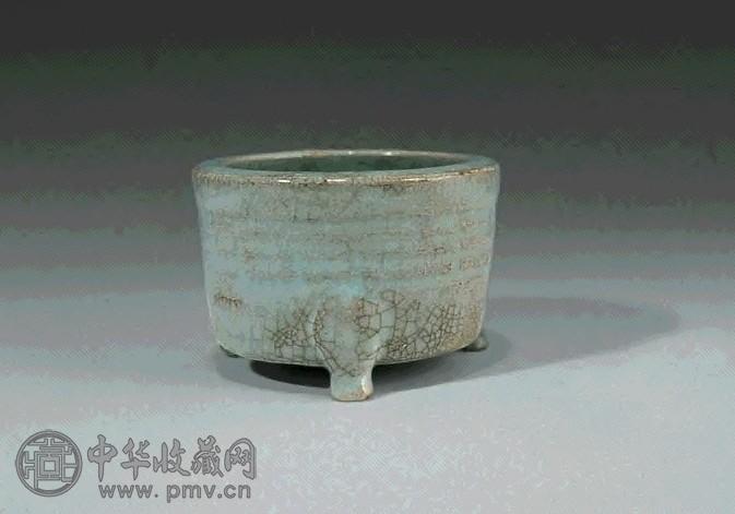 清早期 哥釉小八卦炉