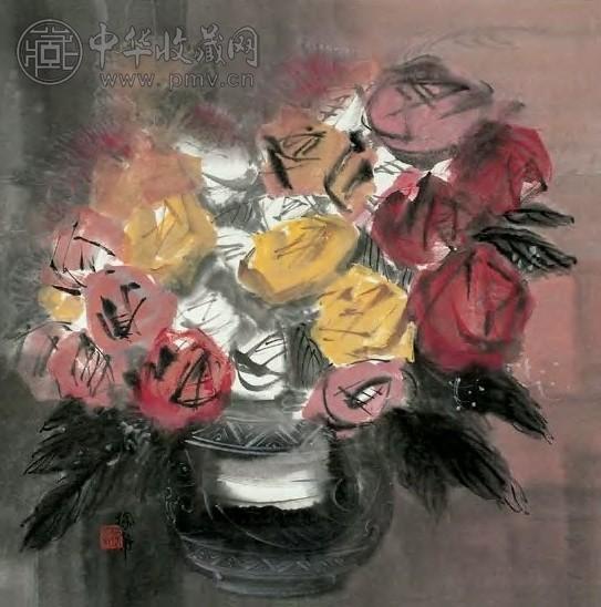 徐希 当代 静物花卉 镜心