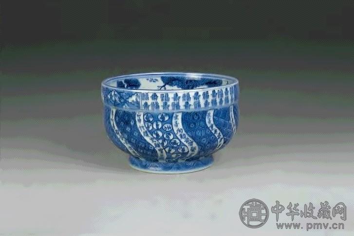 清光绪 青花诗文福寿炉