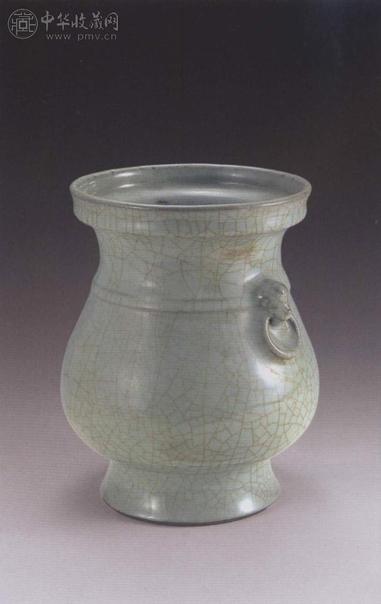 明 仿官釉盘口尊